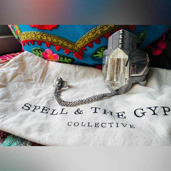 SOLD Spell And The Gypsy Thunderstruck Crystal Cuff in Silver - Picture 2 of 12